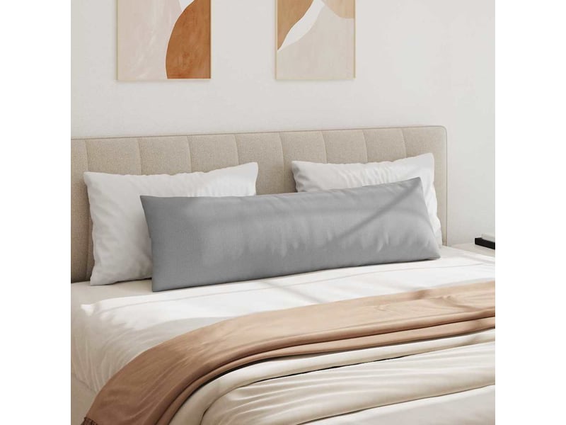 Lot de 2 coussins de canapé, coussins décoratifs tissu gris nuage 145 x 40 cm cf58876 - Conforama D