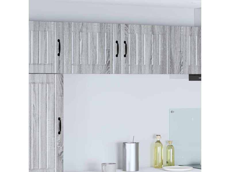  Meuble mural de cuisine | armoire de cuisine 2 pcs sonoma gris bois d'ingénierie shl8738  - Conforama B