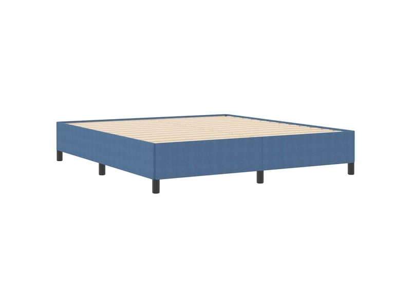 Lit double- lit adulte - lit à lattes bleu 180 x 200 cm tissu en velours côtelé - Conforama C