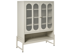 Commode 2 portes soletta métal beige clair