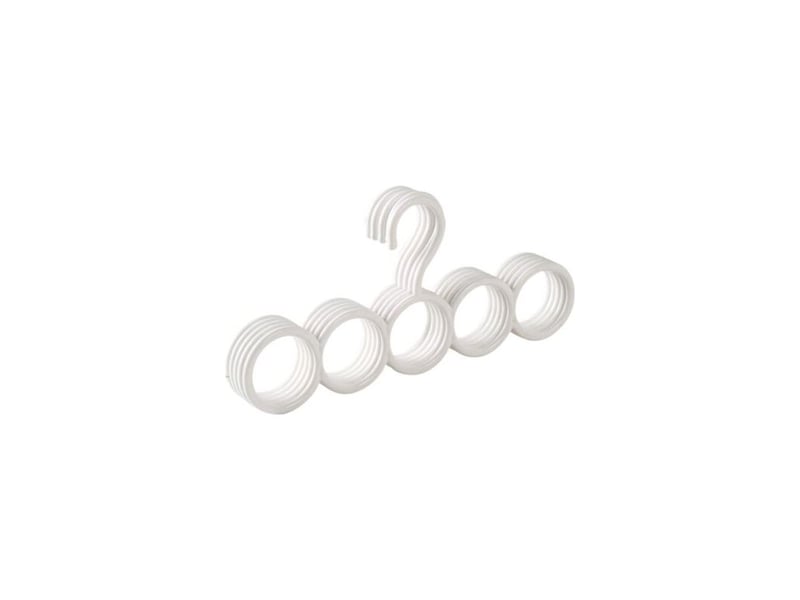 Bunthaus 5pc écharpe cintre avec 5 anneaux, tie rack ceinture hanger, hanging écharpe organisateur pour armoire salle de bains  - Conforama A