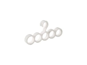 Bunthaus 5pc écharpe cintre avec 5 anneaux, tie rack ceinture hanger, hanging écharpe organisateur pour armoire salle de bains