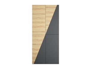 Armoire 4 porte(s) battante 3 tiroir(s) <strong>LEYTN</strong> <strong></strong> coloris naturel largeur 90 cm