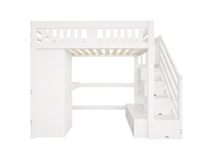 Lit mezzanine 140x200 cm MAISONORA   coloris blanc