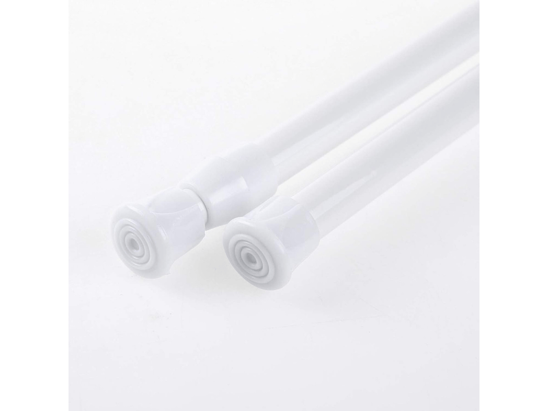  Lot de 2 tringles à rideau de douche télescopiques, sans perçage, pour douche, baignoire, armoire, blanc, largeur 40-70 cm  - Conforama E