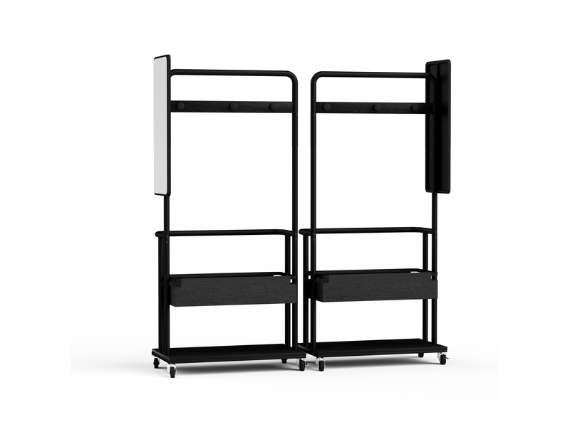  Portemanteau 170 cm en acier et panneau de particules noir  - Conforama D