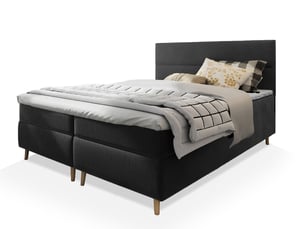 Lit avec rangement 160x200 cm <strong>MASSENO</strong> <strong></strong> coloris gris