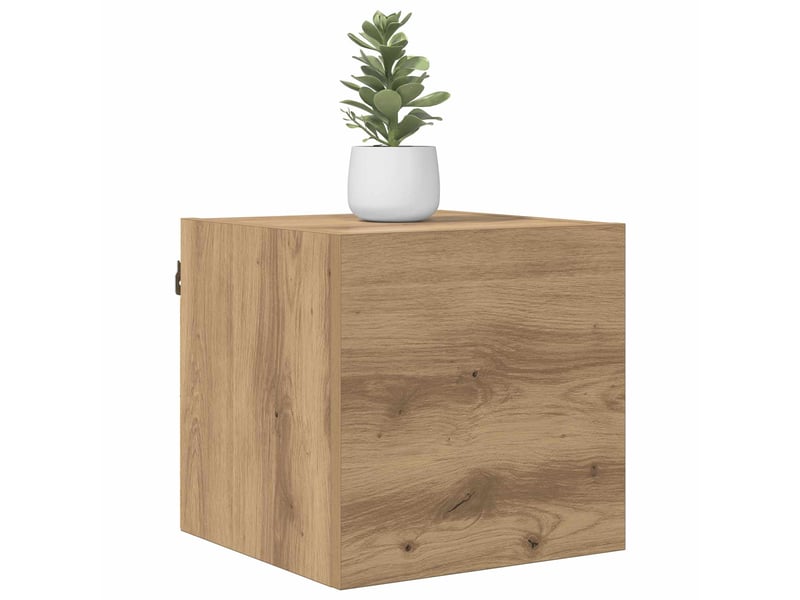  Meuble tv - banc tv - meuble de rangement mural chêne artisanal bois d'ingénierie  - Conforama C