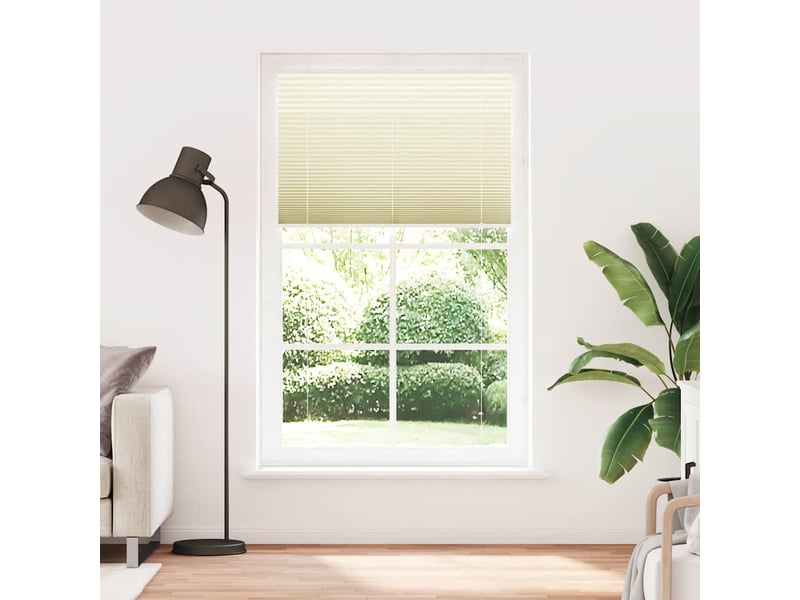 Store plissé, store de fenêtre crème 110x200cm largeur du tissu 109,4cm polyester cf46825  - Conforama A