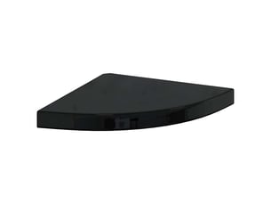 Étagère d'angle flottante, étagère murale noir brillant 35x35x3,8 cm mdf cf41381