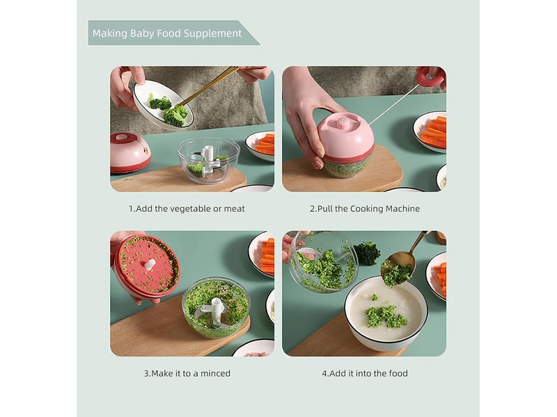  Mini broyeur à ail, coupe-ail, broyeur, presse-ail, hachoir, mini robot culinaire, lames en acier inoxydable faciles à utiliser, outil idéal pour la  - Conforama C