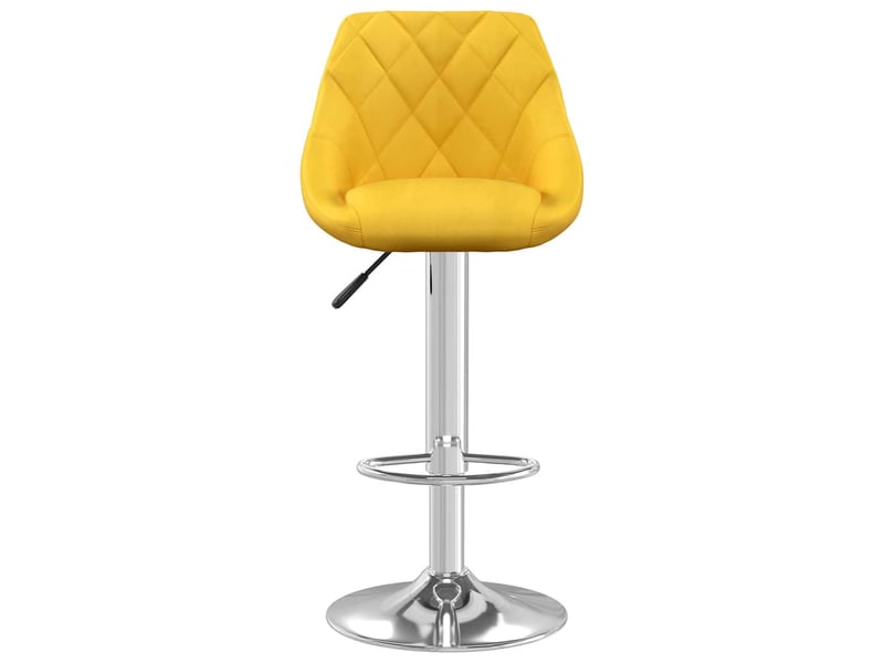  Lot de 2 tabouret de bar, chaise de bar jaune moutarde velours shl16800  - Conforama D