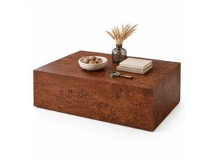 Table basse rectangulaire coloris bois foncé - 50 cmx90 cm