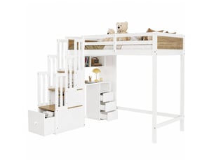 Lit mezzanine 90x200 cm MAISENTIEL   coloris bicolore
