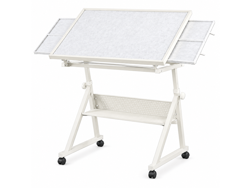  Table de puzzle métal pour 1500 pièces avec 4 plateaux, blanc, pour adultes  - Conforama A
