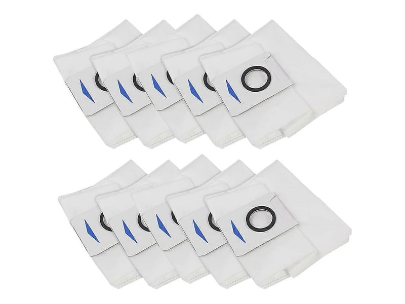  10 pack replacement vacuum cleaner bags for ecovacs deebot x1 omni turbo robot vacuum cleaner  - Conforama A