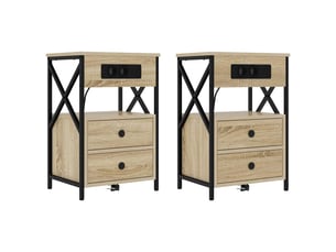 Table de chevet - cabinet de chevet - table de nuit 2 pc chêne sonoma 40 x 31 x 60 cm