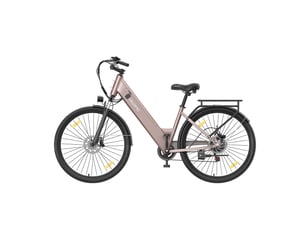 Velopro c1 vélo électrique 250w 36v 13ah 27.5*1.95 cadre ouvert adulte vélo de ville pour trajets quotidiens avec porte-bagons arrière écran lcd couleur capteur de vitesse frein à disque mécanique 7 vitesses 25kmh