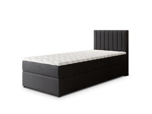 Lit avec rangement 90x200 cm <strong>MASSENO</strong>  <strong></strong> coloris noir