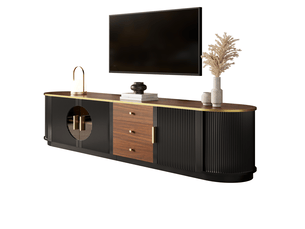 Meuble tv coloris noir 180 cm <strong>MAISENTIEL</strong>  <strong></strong>
