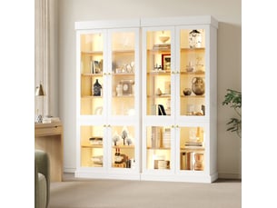 Vitrine coloris blanc  <strong>MODENUIT </strong> <strong></strong> - 160 cmx180 cm