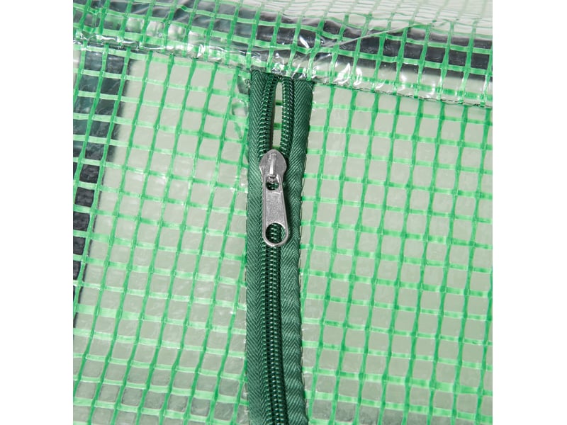  Mini serre de jardin pe 180x60x60 cm – vert foncé – fenêtres enroulables, housse imperméable anti-uv, structure stable  - Conforama E
