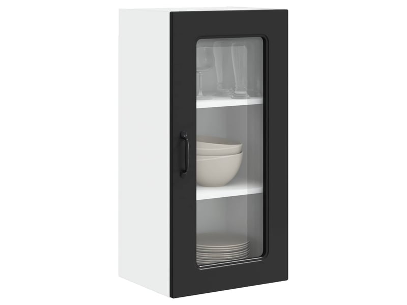 Meuble mural de cuisine | armoire de cuisine noir 40x31x80cm shl7769 - Conforama C