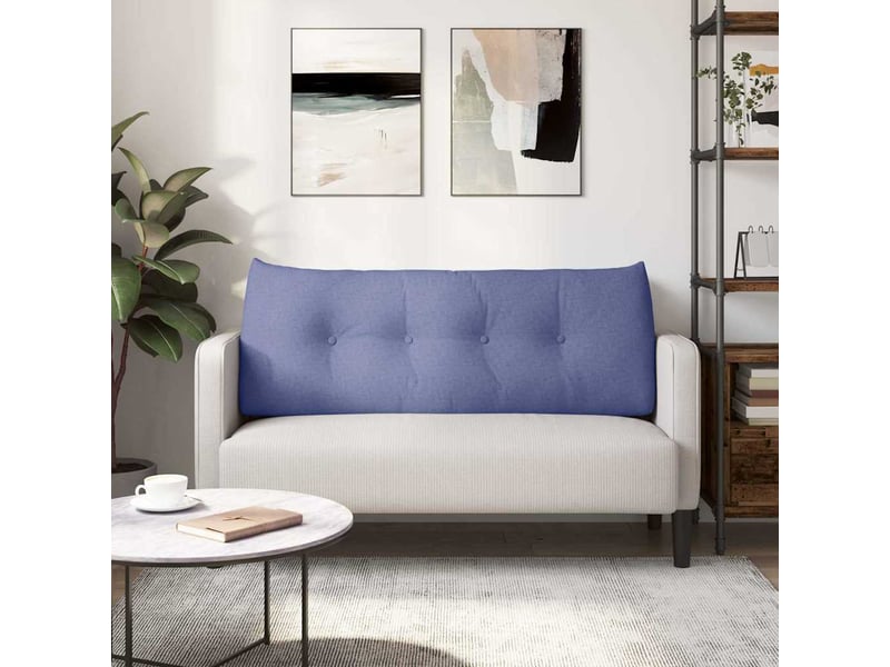  Coussin de dos, coussin de dossier bleu denim 120 x 24 x 50 cm tissu cf54540  - Conforama D