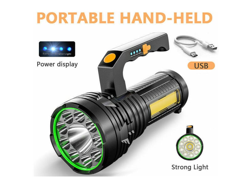  Lampe portab multifonctionnel rechargeab étanche jecteur extérieur d'urgence usb lumière extérieure  - Conforama D