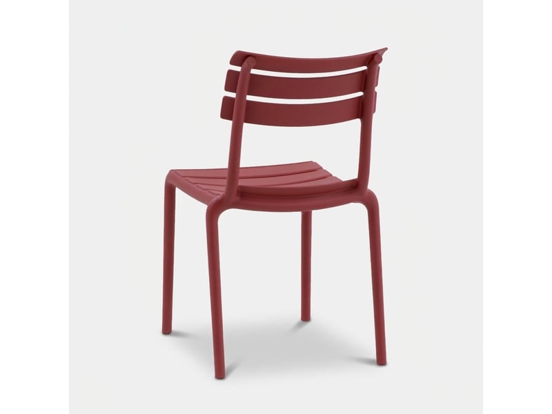  Lot de 2 chaises empilables intérieur et extérieur punat - rouge  - Conforama E