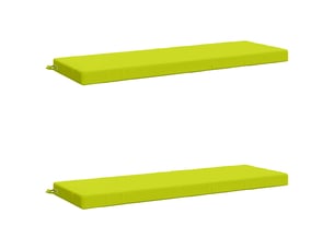 Lot de 2 coussins de banc, coussins d'assise soest 100 % polyester vert vif. Cf57606