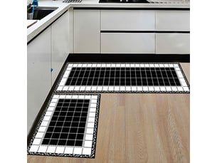 2 pièces tapis cuisine antidérapant absorbant tapis de sol devant evier lavable 40 * 60+40 * 120cm ＃3