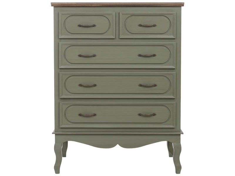  Commode en bois vert 80x40x105 cm h  - Conforama B