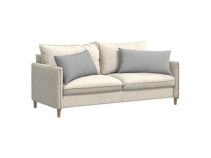  Lot de 2 coussins de canapé, coussins décoratifs tissu gris nuage 80 x 40 cm cf58884  - Conforama C