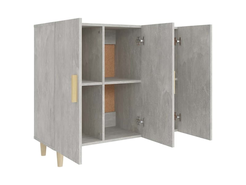  Buffet - bahut - meuble de rangement gris béton 90x34x80 cm bois d'ingénierie  - Conforama D