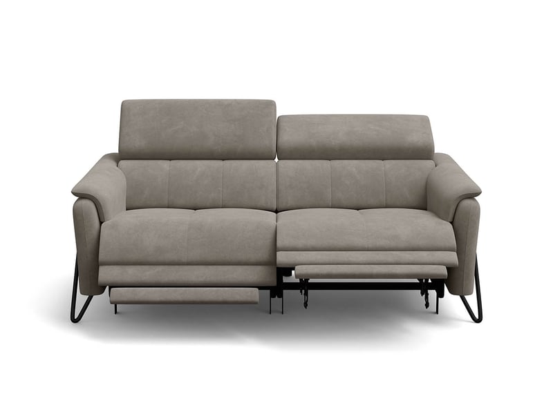 Canapé 3 places roden, 2x relax, tissu velours beige RODEN - Conforama C