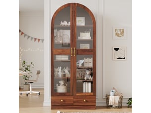 Vitrine coloris marron <strong></strong> <strong>CozyNest</strong> - 76 cmx180 cm