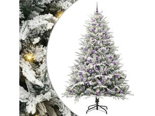 Sapin de noël, arbre de noël artificiel pré-éclairé avec ensemble de boules cf61638