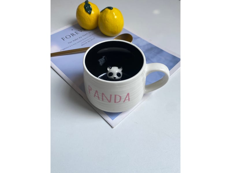  Mug en céramique, panda en relief, 450 ml  - Conforama C
