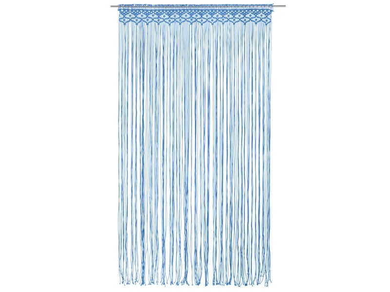  Rideau en macramé, rideau de porte bleu 140x240 cm coton cf43862  - Conforama A