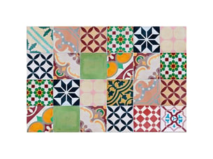 Tapis intérieur extérieur en vinyle mosaique 90 x 60 cm