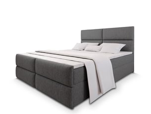Lit avec rangement 140x200 cm <strong>MASSENO</strong>  <strong></strong> coloris gris