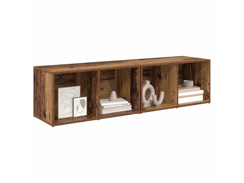  Ensemble meuble tv - banc tv - meuble de rangement 2 pcs bois ancien bois d'ingénierie  - Conforama C
