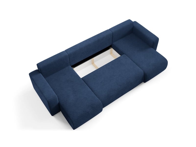 Canapé d'angle convertible evora u bleu - Conforama E