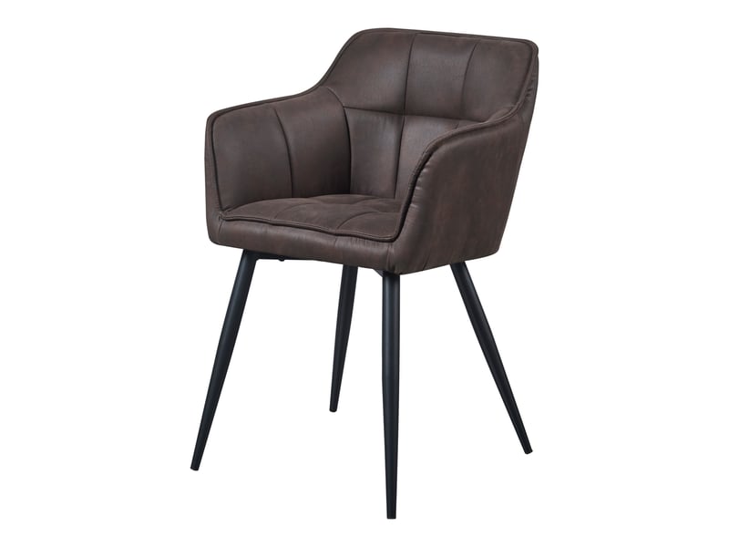  Lot de 2 chaises de salle à manger birmingham 82 x 60 x 59 cm marron foncé noir [en.casa] Birmingham - Conforama D