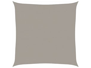 Voile d'ombrage - voile d'ombre - voile parasol 160 gm² carré gris clair 5x5 m pehd
