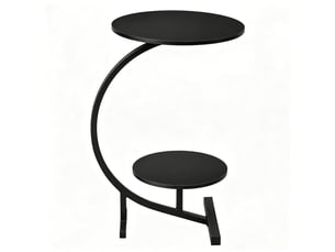 Table basse rond(e) coloris noir <strong>BEAUNIV</strong> <strong></strong> - 30 cmx31 cm