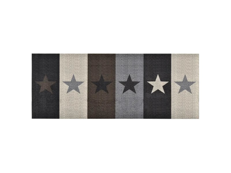  Tapis de sol rectangulaire design moderne cuisine 60 x 180 cm lavable antidérapant en polyamide gris 02_0046523  - Conforama A