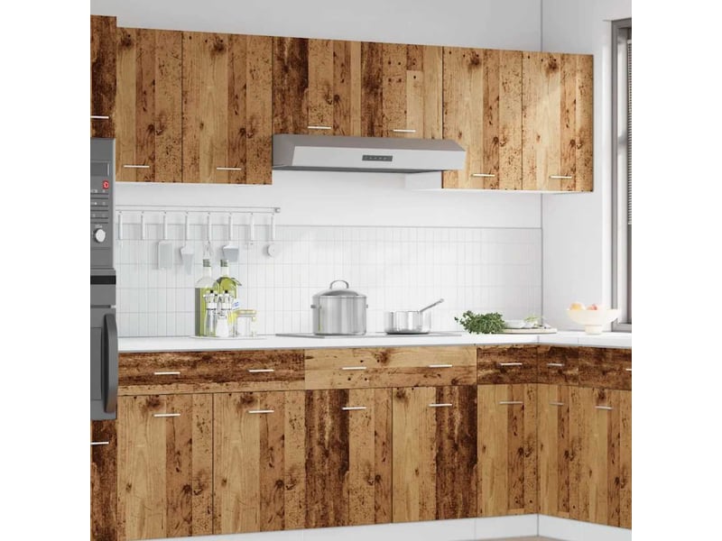  Meuble de rangement cuisine, armoire suspendue bois ancien 40x31x60cm bois d'ingénierie  - Conforama C