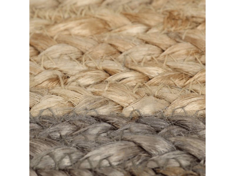  Tapis fait à la main jute avec bord gris 90 cm - comfortxl 133674 - Conforama D